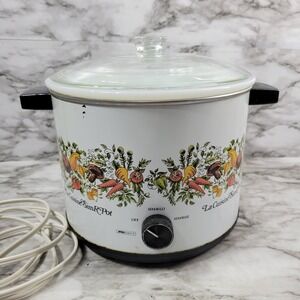 Vintage Kmart La Cuisine Sim R Pot Spice Of Life 3.5 Quart Slow Cooker